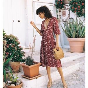 Faithfull the Brand Chloe berry floral midi dress